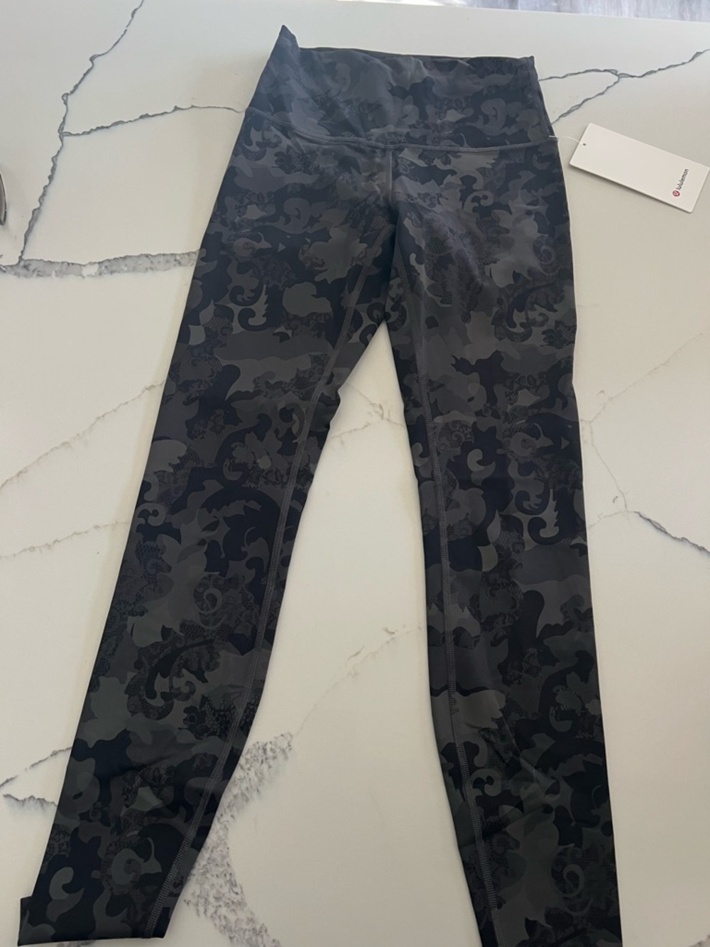 lululemon athletica Black & Dark Gray Camouflage High-Rise Leggings
